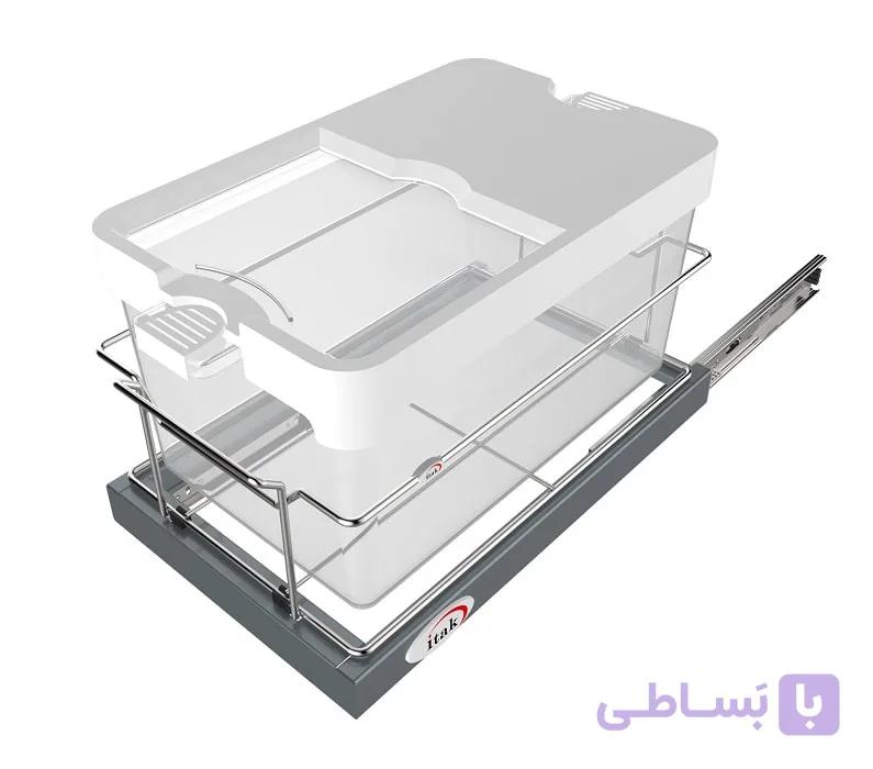 سبد کف ریل جای برنج ( تک مخزن ) آی تک کد M_V105