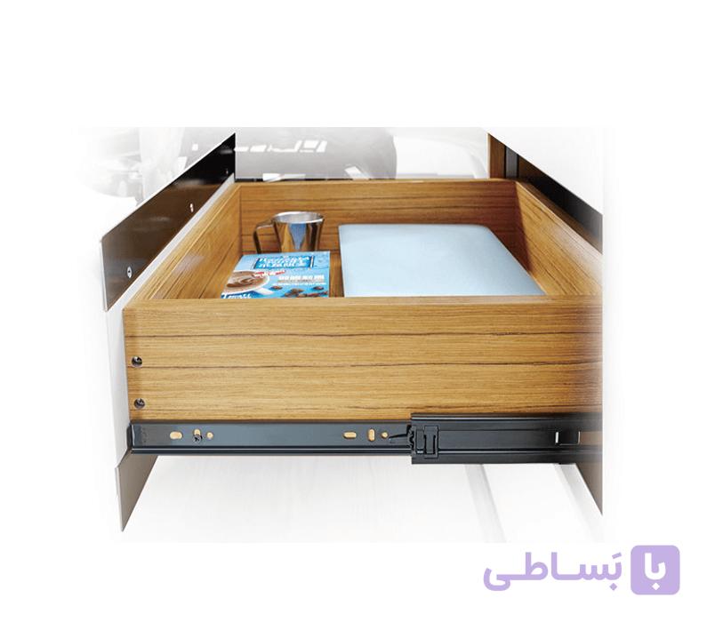 ریل ساچمه ای 3 تکه تلسکوپی 45 کیلوگرمی ساده مشکی عمق 50 فانتونی کد B345