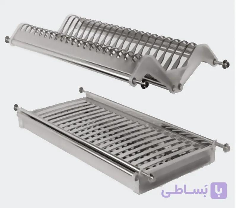 آبچکان بالای سینک 2 طبقه تمام استیل عرض 100 سانتی متر فانتونی کد G043