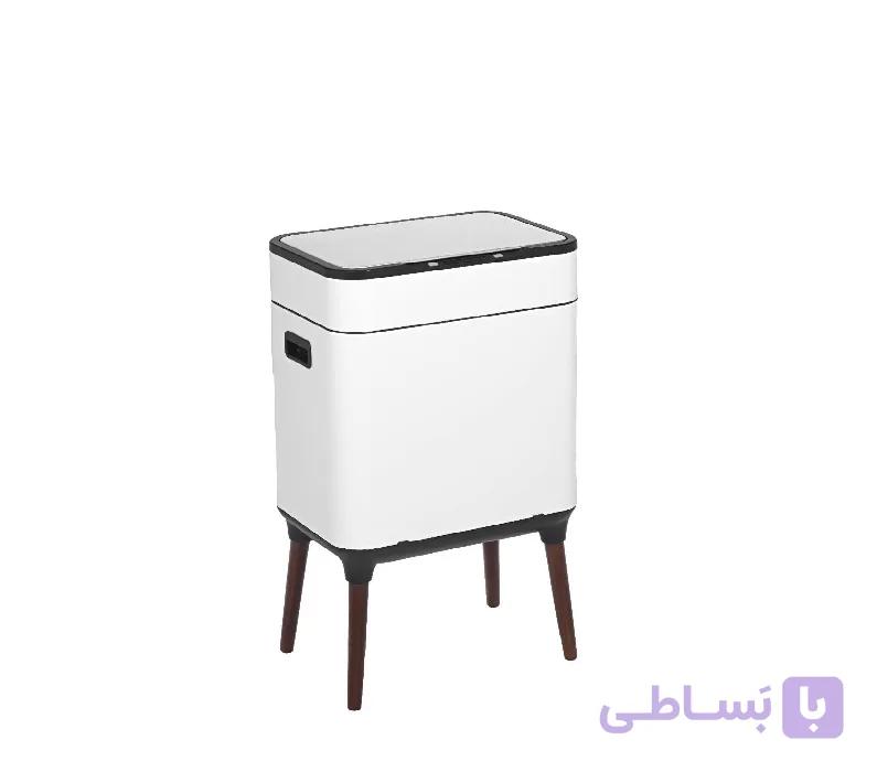 سطل زباله 20 لیتری هوشمند سنسور دار و پایه دار با سطل داخلی و قابلیت ضدعفونی کننده با ازون HTN کد HTD207-20L