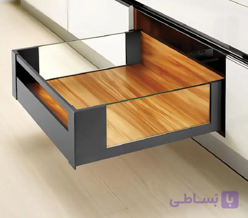 ریل بدنه دار اسلیم شیشه اینر 40 کیلوگرمی نوک مدادی با فرانت آلومینیوم ارتفاع 193 میلیمتر عمق 50 فانتونی کد B520