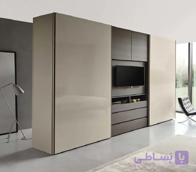 مکانیزم این لاین خطی برقی دو درب متقارن جهت کمد میز TV و کتابخانه 270 سانتی متر (هر درب 90 سانتی متر) فانتونی کد K079