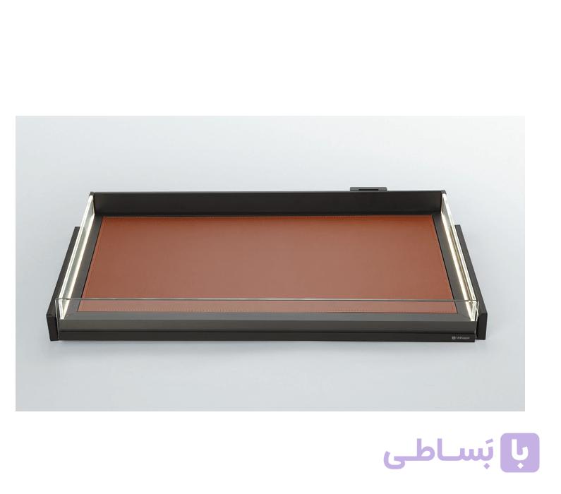 طبقه کشویی چرمی ریلی با بدنه LED رنگ موکا Venka Series  یونی هوپر کد WS4159 — تصویر 1