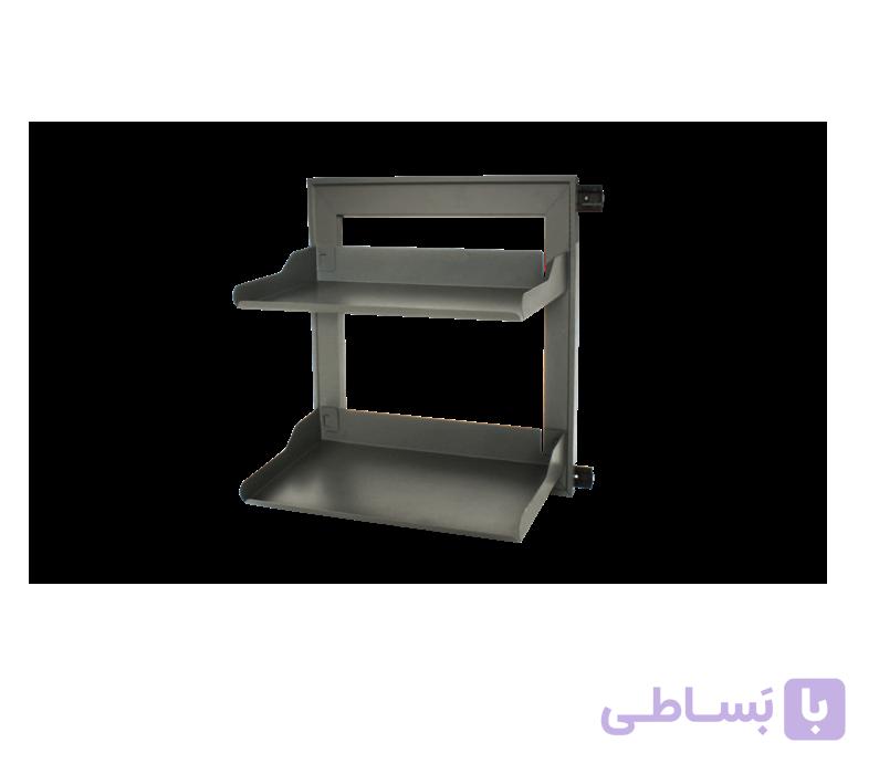 جای البسه و کفش 2 طبقه ریل از پهلو رنگ موکا ملونی کد 8022