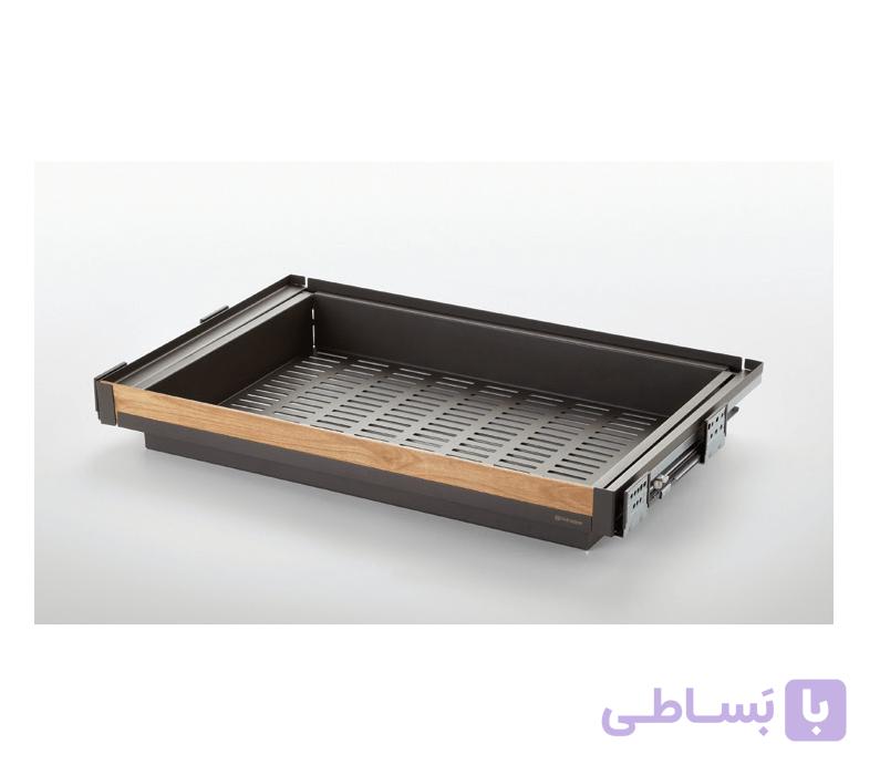 طبقه کشویی فلزی ریلی داخل کمد با فرانت چوب Neka Wood Series یونی هوپر کد WS4142 — تصویر 1