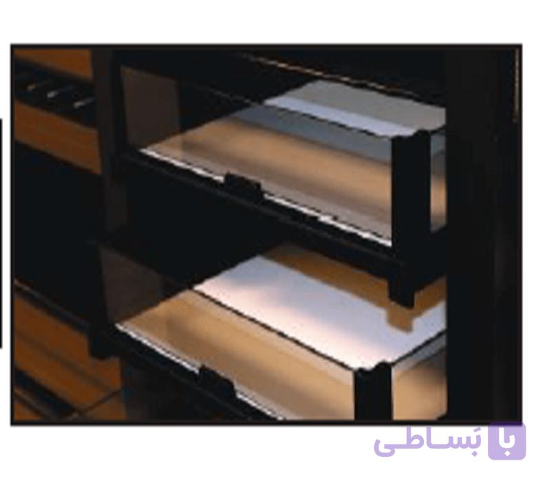 کشو ریلی شیشه ای داخل کمد رنگ مشکی طرح ایتالین سایز 90 فانتونی کد J510