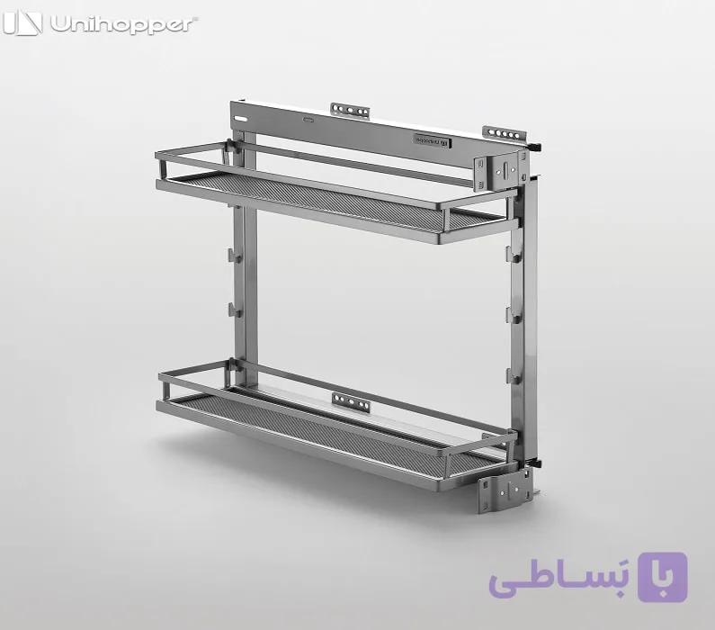 جای بطری و ادویه زیر صفحه ریل از پهلو 3 طبقه کف دایموند یونی هوپر کد WB2348.3 — تصویر 1