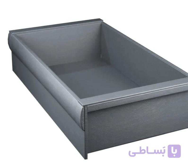 باکس ریلی داخل کمد لباس با فریم چرم رنگ دودی سایز 60 فانتونی کد J628