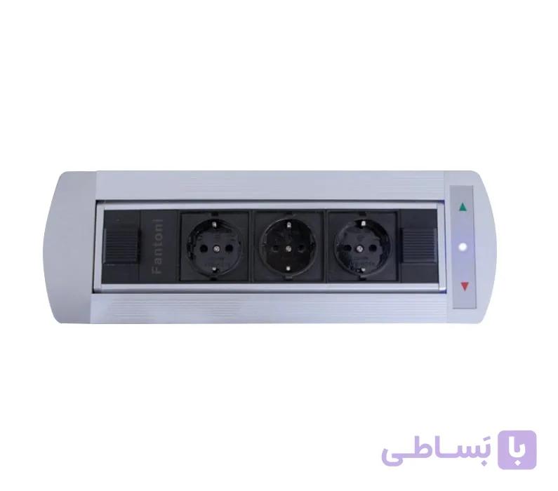 پریز برق مستطیلی دکمه تاچ الکترونیکی سیلور  فانتونی N361