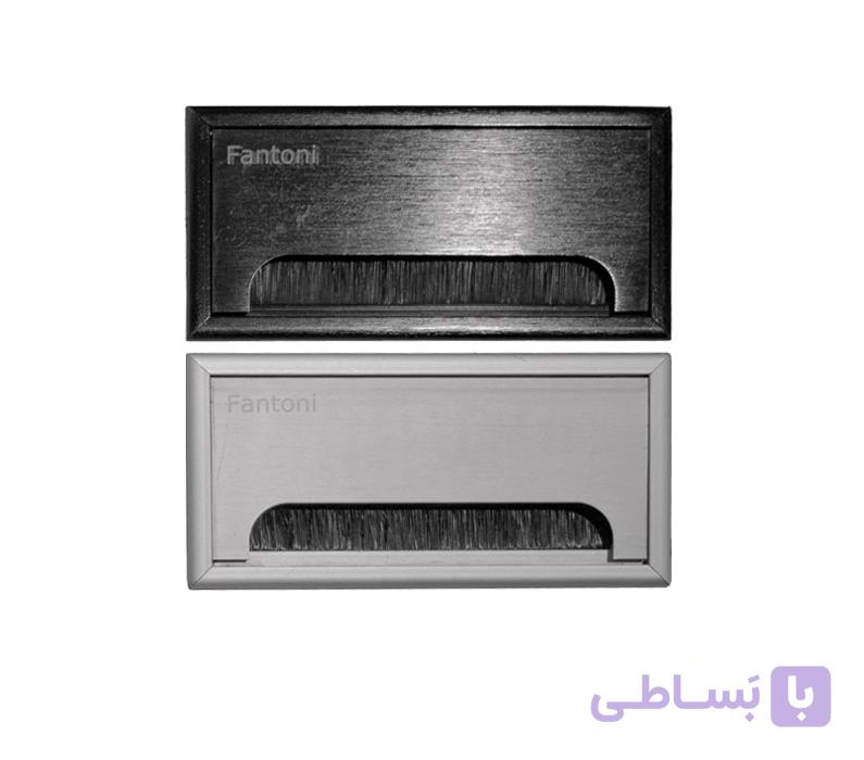 قاب داکت لولایی آلومینیومی رومیزی مدل اکو رنگ مشکی عمق 25mm , طول 160mm , عرض80mm فانتونی کد T358 — تصویر 1