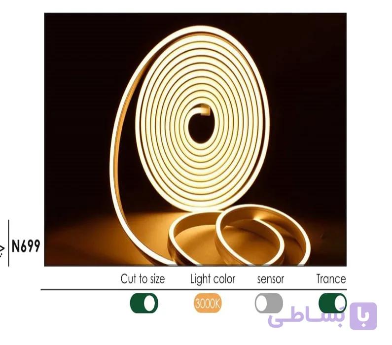 چراغ LED نوار سیلیکونی نرم طول 50متر و عمق 1سانتیمتر و عرض 0/4 سانتیمتر فانتونی کد N699