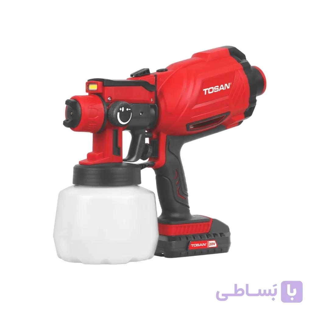 پیستوله رنگ‌پاش شارژی 20 ولت توسن مدل 9200 — تصویر 1