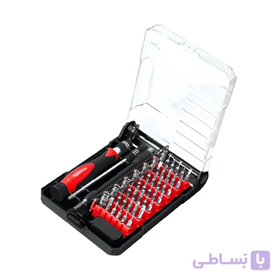 ست پیچ گوشتی ساعتی 45 عددی توسن مدل 4801 — تصویر 1