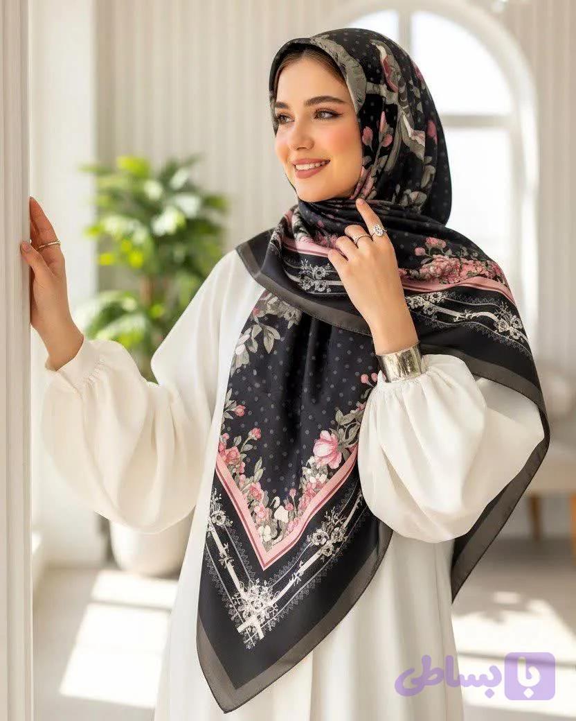 روسری ابریشم قواره140 (کد PQ4FD)