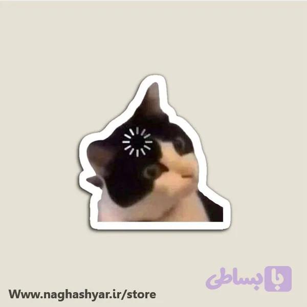 برچسب استیکر میم گربه