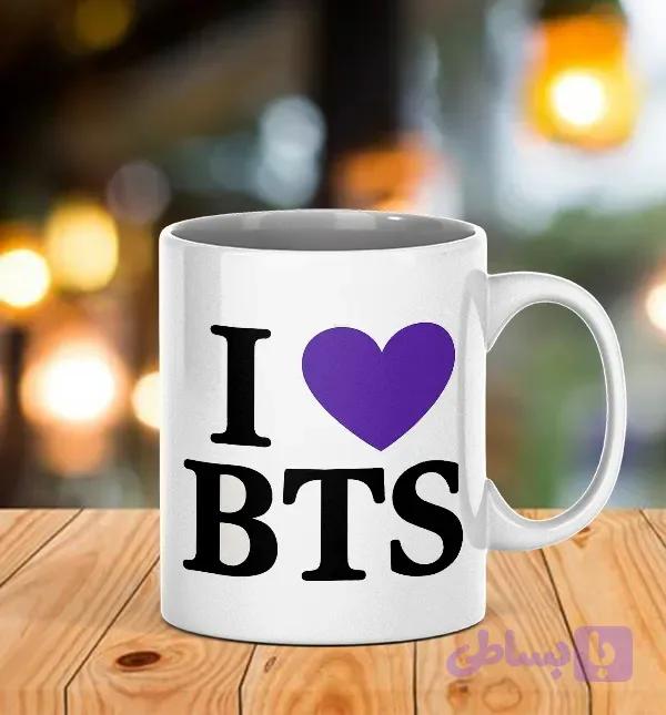 ماگ طرح I LOVE BTS