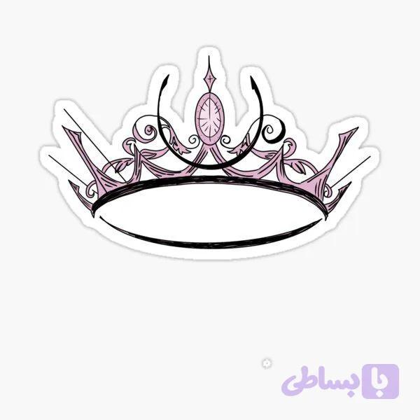 استیکر تاج بلک پینک