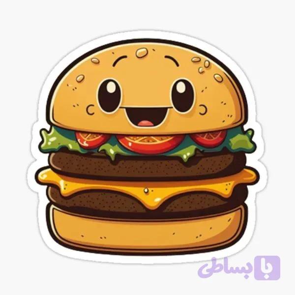 استیکر همبرگر 01