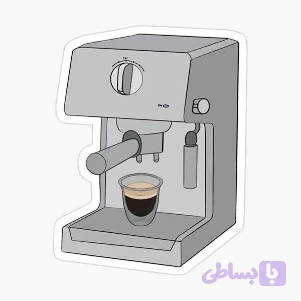 استیکر دستگاه قهوه
