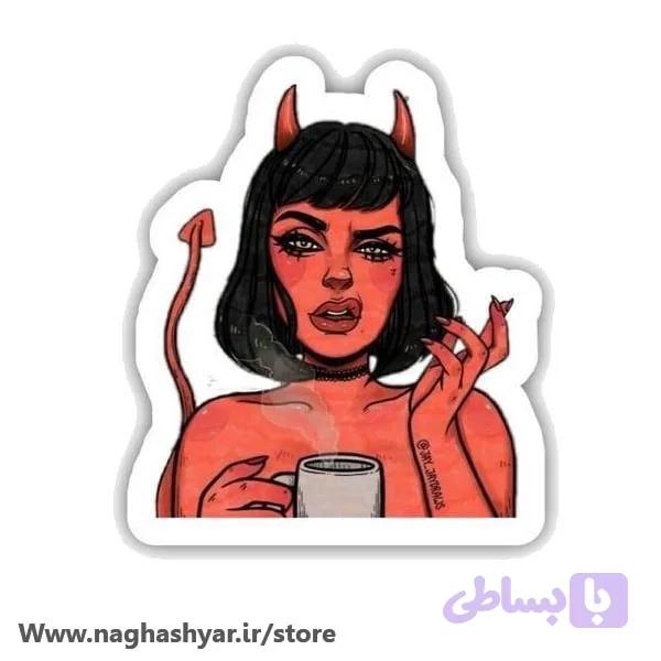 استیکر دختر شیطانی