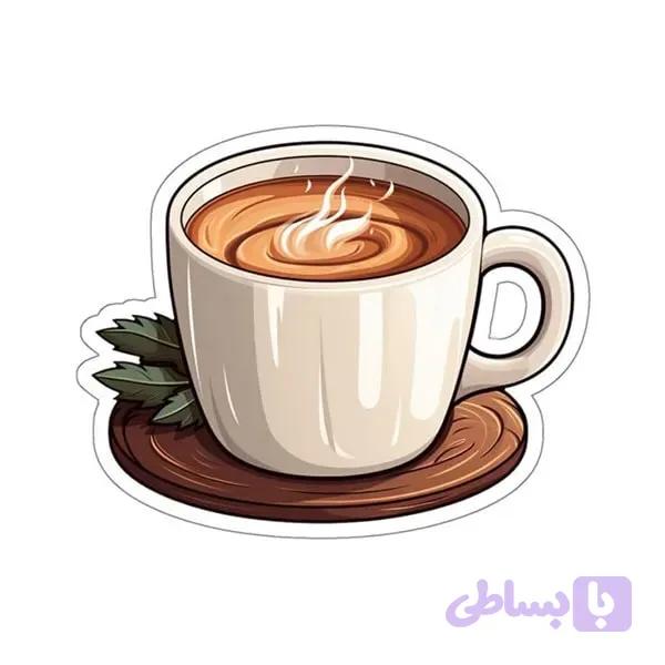 استیکر فنجان قهوه 01