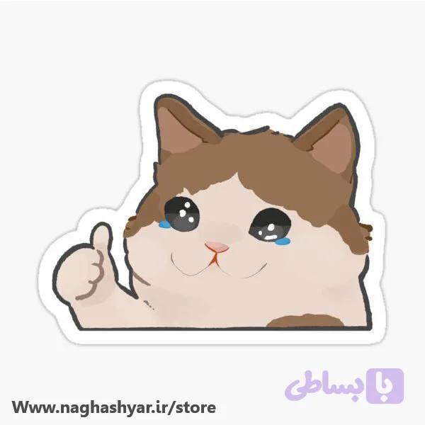 استیکر میم گربه