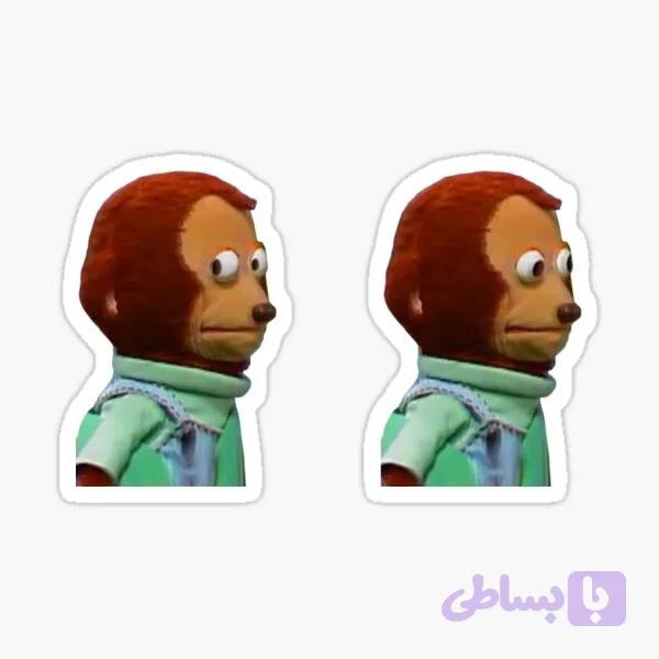 استیکر میم میمون