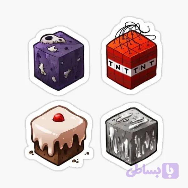 استیکر بلوک ماینکرافت