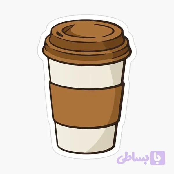 استیکر لیوان قهوه