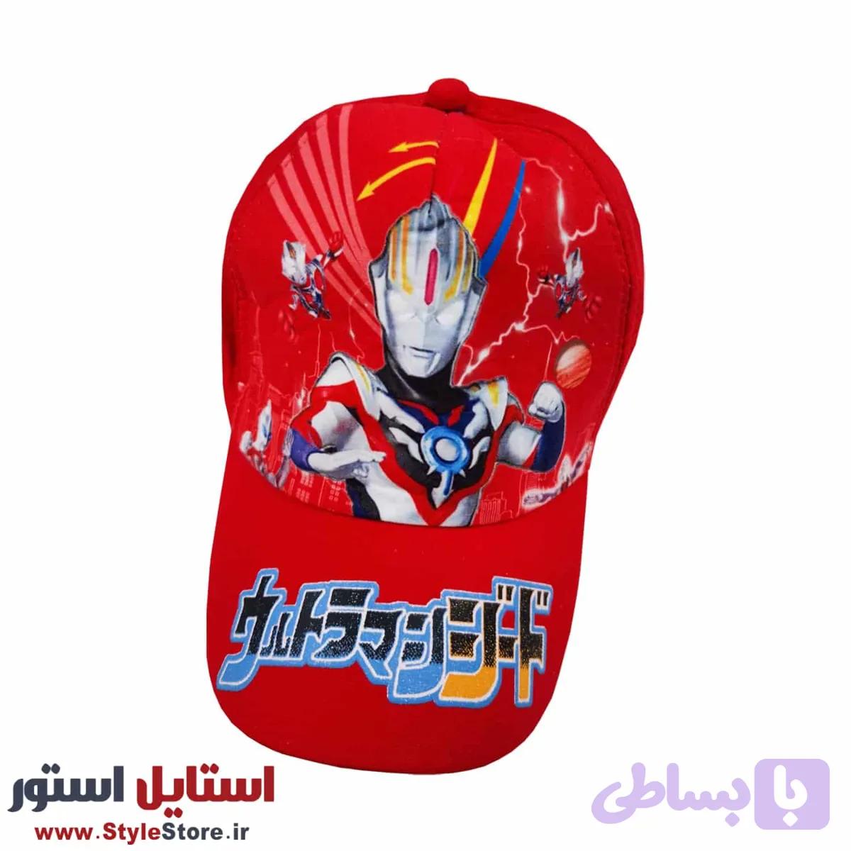 کلاه کپ پسرانه مدل ربات کد 1592 رنگ قرمز — تصویر 1