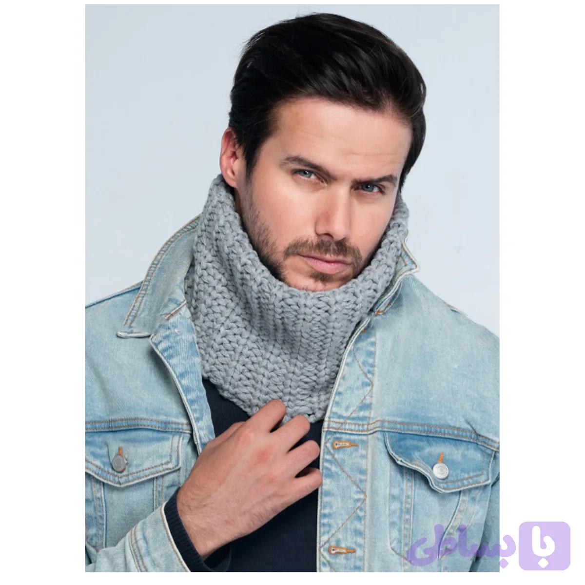 شال گردن بافتنی مردانه سام کد 222 — تصویر 1