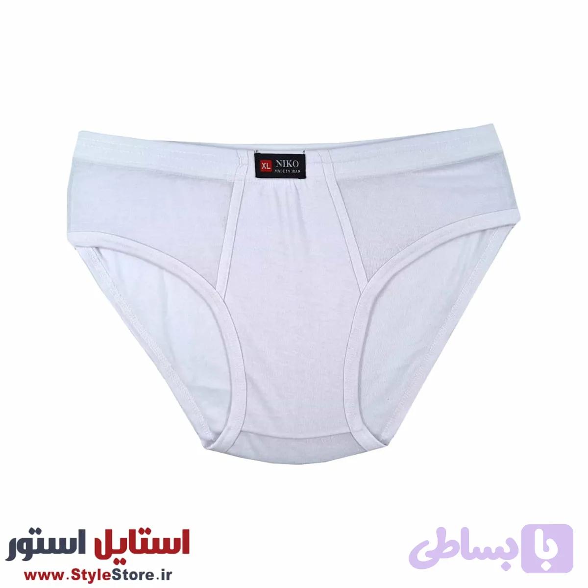 شورت اسلیپ مردانه نیکو رنگ سفید — تصویر 1