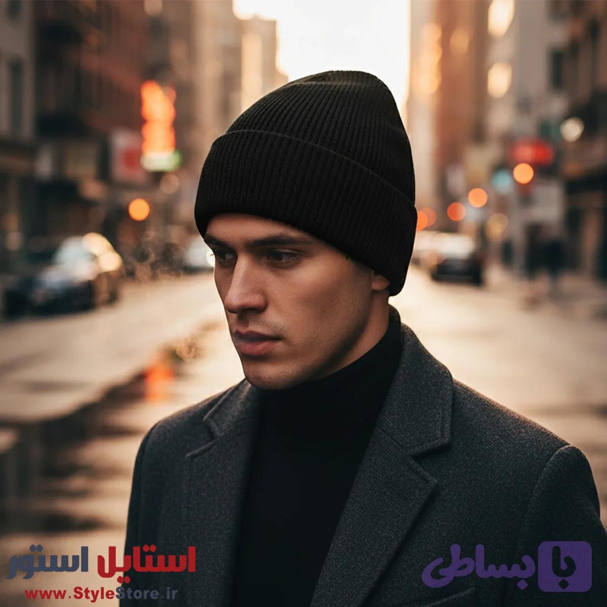 کلاه بافتنی مدل ساده کد 2071 — تصویر 1