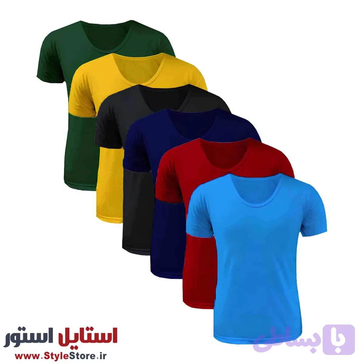 زیرپوش آستین دار نیکو تابستانی رنگ شاد پک 6 عددی (یکرو/نازک) — تصویر 1