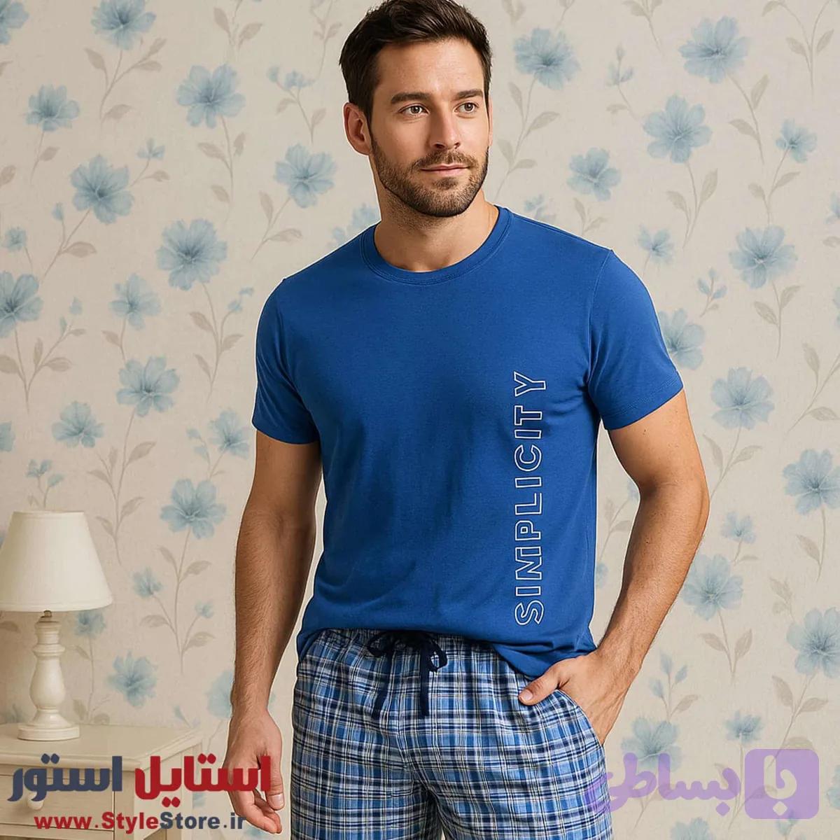 ست تی شرت و شلوار مردانه سیلکا مدل Simple کد 1568 — تصویر 1