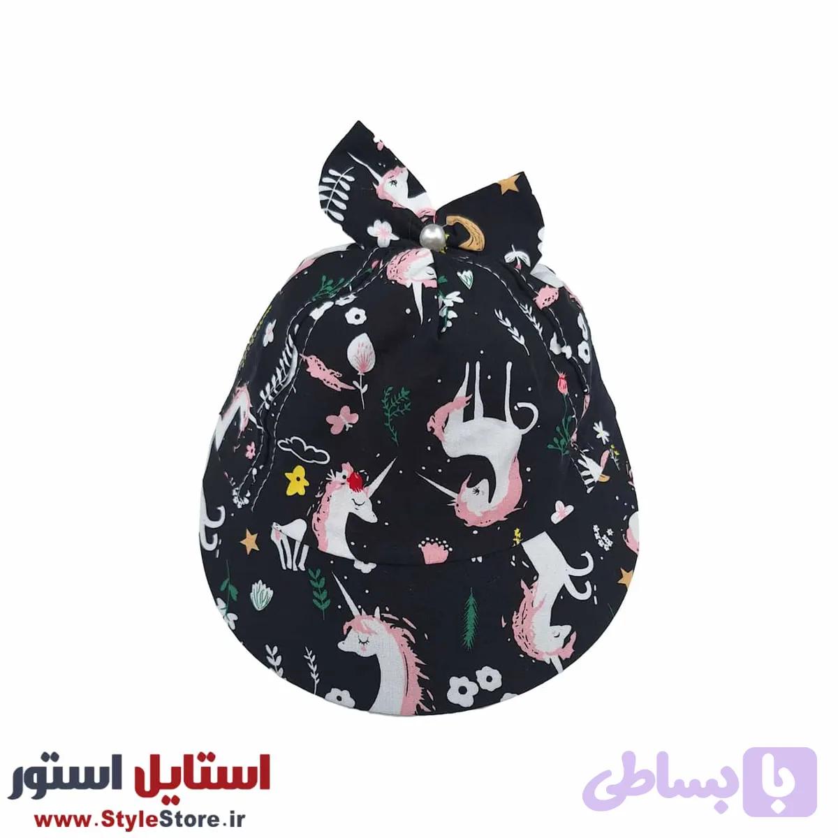 کلاه آفتابگیر بچگانه طرح اسب کد 1322 — تصویر 1
