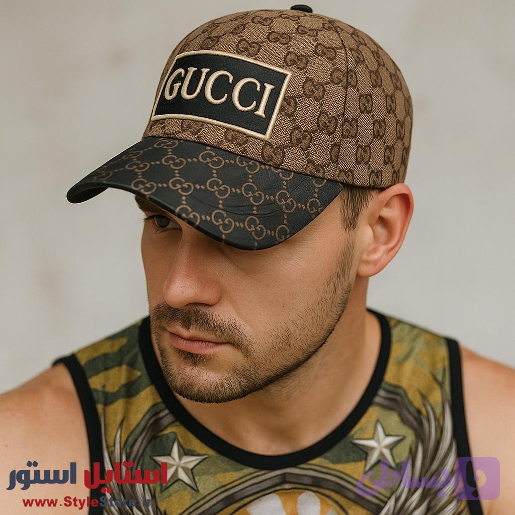 کلاه کپ گوچی چرمی کد 1335 — تصویر 1