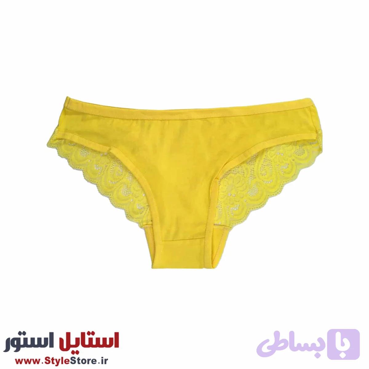 شورت زنانه توریسا BKGipor رنگ زرد — تصویر 1