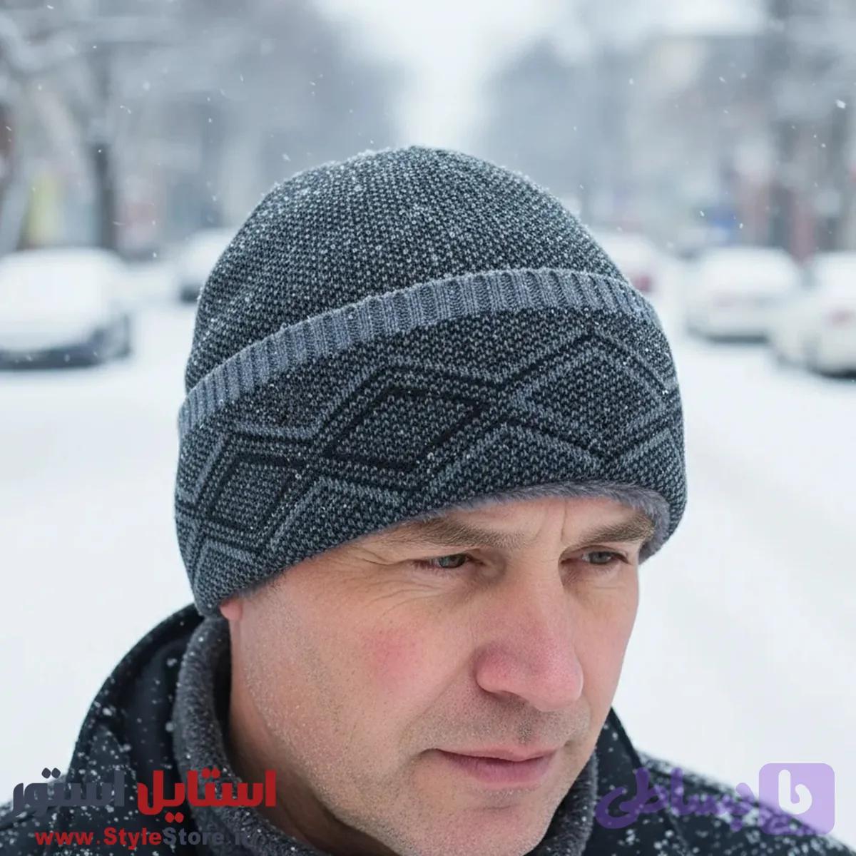 کلاه بافتنی مدل LOZI-KHAZ کد 2048 — تصویر 1