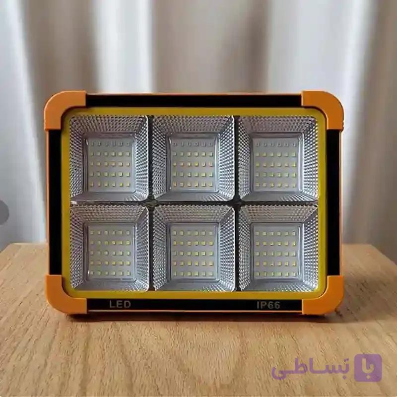 پروژکتور شارژی خورشیدی دارای پاور بانک — تصویر 1