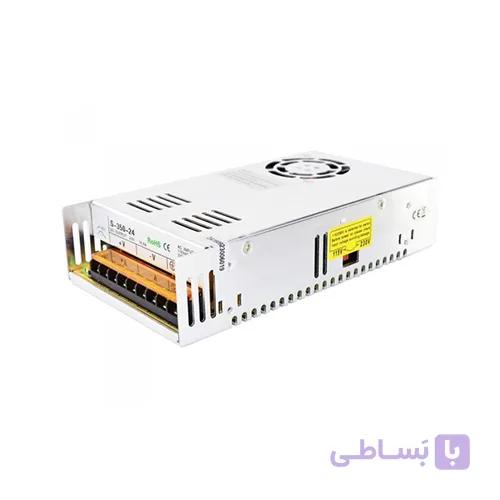 منبع تغذیه 24 ولتی 15 آمپر فن دار — تصویر 1