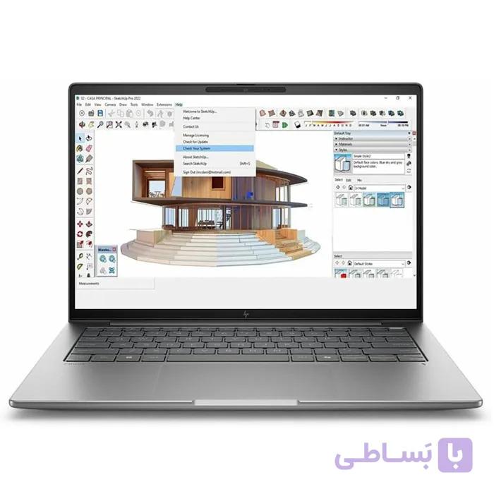 لپ تاپ اچ پی استوک  hp zbook 8 G1i 14 ultra7-255U 16GB 512GB SSD  intel npu touch — تصویر 1