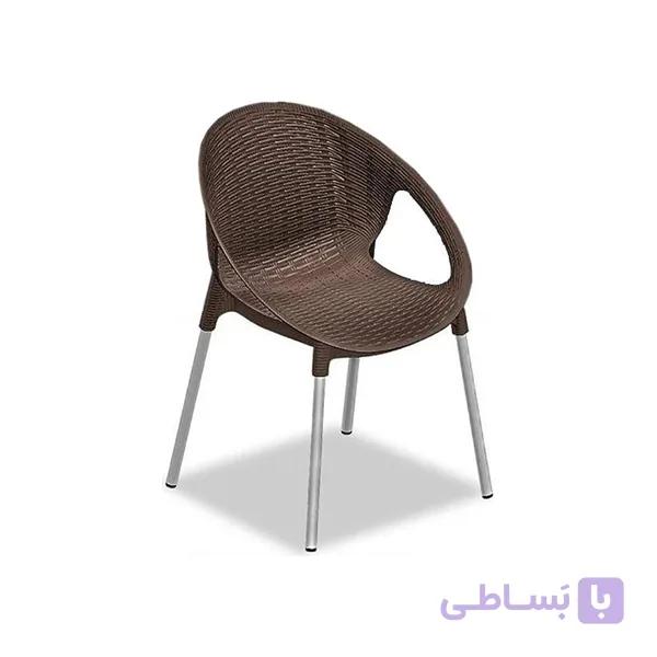 صندلی حصیری ناصر پلاستیک پایه فلزی مدل 996
