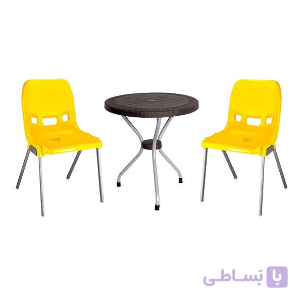 ست میز و صندلی 2نفره مدل حصیری ناصر 972- 422