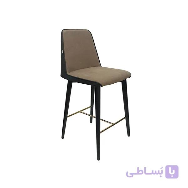 صندلی کانتر بدون دسته نظری مدل نایس پایه چوبی