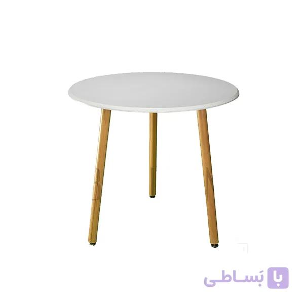 میز 3 پایه بنیزان مدل چوبی استوانه ای قطر ۸۰