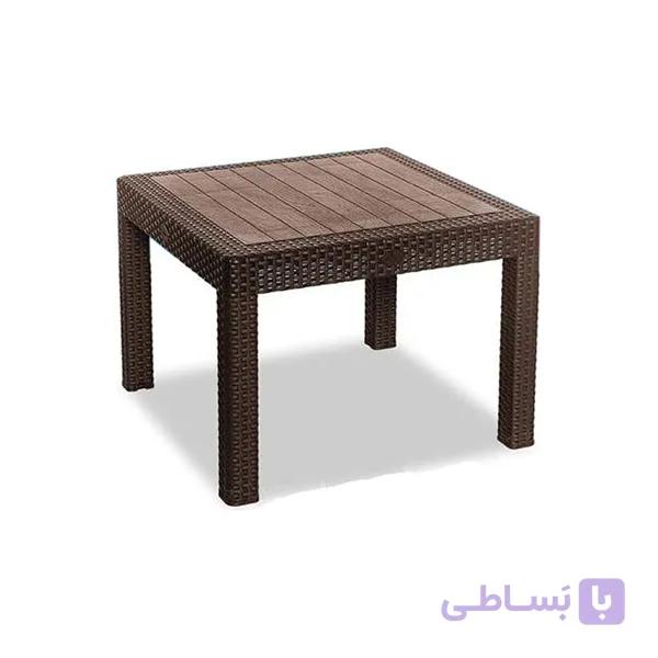 میز جلو مبلی حصیری ناصر پلاستیک طرح مربع کد 423