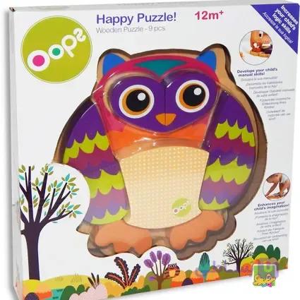 پازل چوبی آموزشی جغد Oops — تصویر 1
