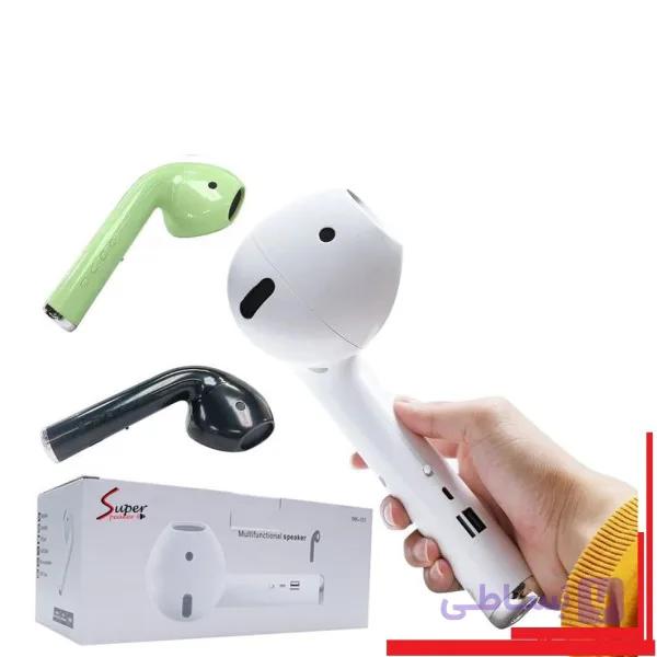 اسپیکر بلوتوثی همراه طرح ایرپاد مدل mk 101 — تصویر 1