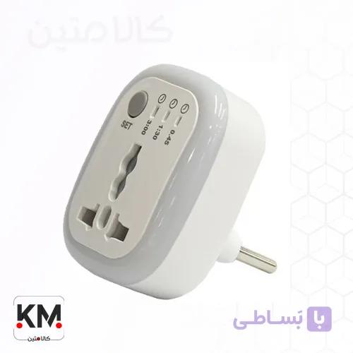 تبدیل دو شاخه برق ادونس مدل A-K42 تایمردار – ADVANCE